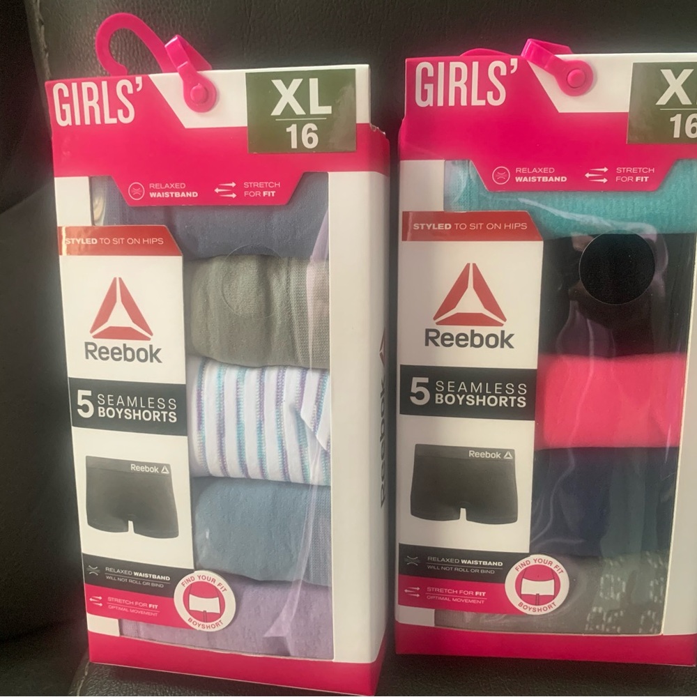 Reebok Girls' Seamless Boyshorts XL Bundle